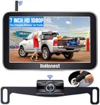 DoHonest Wireless Backup Camera 7-Inch: Plug and Play Easy to Install Truck Car Monitor Kit HD 1080P Bluetooth Reverse Cam for Pickup Camper Van Stable Signal 2 Channel Night vision Auto-Switching V29