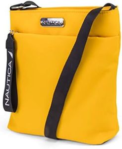 Nautica Women's Diver Nylon Small Women's Crossbody Bag Purse with Adjustable Shoulder Strap, Sunny (Yellow), One Size