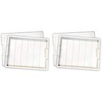 Elizabeth Ward Bead Storage Solutions Plastic Organizer Tray with Clear Snap Shut Lid for Sorting Craft Supplies, Fasteners, Crystals (2 Pack)