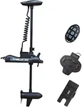 AQUOS HASWING Black 12V55LBS 54inch Bow Mount Trolling Motor with Remote Control, Wired Foot Control, Quick Release Bracket for Inflatable Boat Bass Boat Aluminum Boat Fishing Freshwater/Saltwater