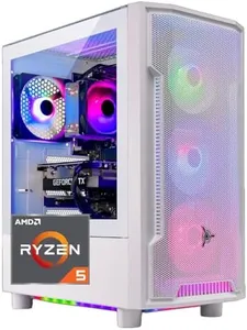 Skytech Archangel Gaming PC Desktop, Ryzen 5 5500 3.6 GHz (4.2GHz Turbo Boost), NVIDIA RTX 3050 (6GB) 6GB GDDR6, 1TB SSD, 16GB DDR4 RAM 3200, 650W Gold PSU, Wi-Fi, Win 11 Home