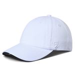 Baseball Cap Summer Polo Dad Hat Mens Outdoor Run Sports Sport Hats Cotton Blank Soft UV Sun Caps Light Breathable Travel Golf Unstructured Trucker Hat for Men Women Girls Plain Gifts distressed White