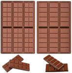 Chocolate Bar Mold, Deep Silicone Snap Chocolate Bar Molds for Stuffed Chocolate bar, Wax Melt, Candy Bar Molds (5 Snap+10 Snap)