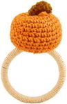 Mud Pie Orange Crochet Napkin Rings