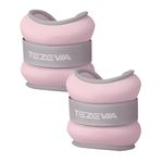 Ikaif Versatile Ankle & Wrist Weights Set for Men, Women, and Kids - Comfortable Sandbag Weights for Gym, Fitness, Running, Walking (1KG Pair = 2 * 0.5KG,Pink)