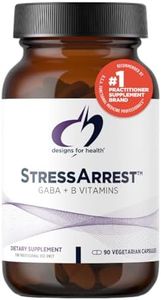 Designs for Health StressArrest - 300mg GABA with Glycine, Pantothenic Acid + Niacinamide (Vitamin B3) to Promote a Calm Stress Response - Non-GMO Gluten Free Supplement (90 Capsules)