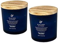 Better Homes and Gardens 12oz Scented Candle, Blue Fern and Citrus 2-Pack