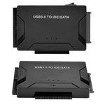 Microware USB to SATA IDE HDD Adapter - USB 3.0 Cable to 2.5" 3.5" SATA IDE Hard Drive Converter for Windows 10/8/ 7/XP, Mac, Internal to External Laptop SSD Reader Kit, File Data Transfer Conversion
