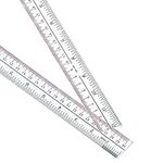 2 Pack 12 Inch Rulers Clear Plastic Ruler Straight Measuring Tool Ruler with Centimeters, Millimeter and Inches, Kids Student Office Ruler