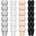 Geyoga 24 Pairs Spa Slippers Disposable Slippers for Guest Bulk Non Slip Soft Closed Toe Slippers Guest Women House Indoor Bathroom Bedroom Hotel Bride(White, Light Gray, Black, Khaki)