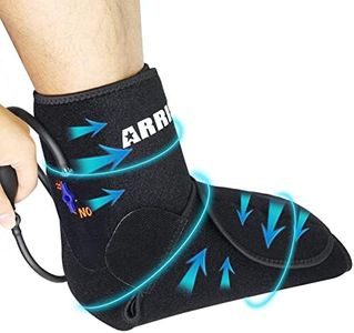 Ankle Ice Pack Wrap with Cold Compression - ARRIS Foot Ice Pack Wrap with Air Pump for Ankle Pain Relief - Hot Cold Gel Compress Pack for Achilles Tendon Injuries, Plantar Fasciitis, Men Women
