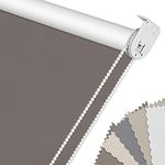 Keego Classic Blackout Shades,Window Shades European Simple Style with Back in White to Waterproof,Oil Resistant for Privacy Bathroom and Kitchen[Light Brown 100% Blackout,W29xH40(Inch)]