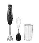 Braun MQ505 Portable Immersion Hand Blender, Powerful 350W Stick Blender, Dual Speed, Whisk, Beaker, Soup, Baby Food, Mixer, Hummus, Egg Beater, Smoothies