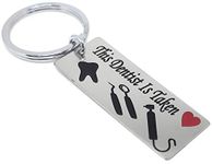 Aura This Dentist is Taken Romantic Valentine Gift Key Chain for Fiancee Men Women Boys Girls Boyfriend Girlfriend Wife Husband Dentists Gift Silver Key Chain