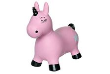 Pink Unicorn Bounce & Ride-on Inflatable Hopper Toddler Toy with Pump