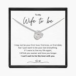 Talia-Rae To My Wife To Be - Infinity Knot Necklace - Gifts for Her - Love Knot Cubic Zirconia Pendant - Adjustable 18-inch Chain - Wedding or Anniversary for Wife (Sterling Silver)