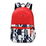 Tommy Hilfiger Elegant Unisex Polyester 15 Inch Laptop Backpack Red+White+Blue