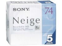 Sony Neige Series Minidisk 74 Min 5 Pack Recordable MD