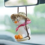 wonuu Shake Duck Car Pendant Funny Duck Car Hanging Ornament Car Rear View Mirror Pendant Cute Duck Car Decoration