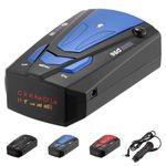 Speeder Pro Radar Detector Car Radar & Speed Camera Detector Long Range Detection 360° Omnidirectional Monitoring Voice Alerts Early Warning for Speed Traps & Photo Capture (Blue)