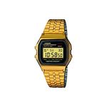 Casio Collection Women's Watch A159WGEA, Black/Gold, 36.8 x 33.2 x 8.2 mm, Bracelet, Black/Gold, 36.8 x 33.2 x 8.2 mm, Bracelet