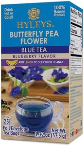 Hyleys Butterfly Pea Flower Tea – Blue Tea with Natural Blueberry Flavor – 25 Tea Bags – Green Tea, Chamomile, Cinnamon, Lemongrass (12 Pack - 300 Tea Bags Total)