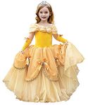 Belle Princess Dresses for Girls Belle Costume for Girls Cosplay Halloween Party