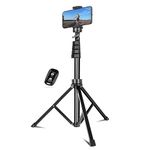 UBeesize Selfie Stick Tripod, 51" Extendable Tripod Stand With Bluetooth Remote For Iphone & Android Phone, Heavy Duty Aluminum, Lightweight