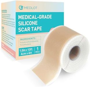 MEDLOT Silicone Scar Sheets, 1.5” x 156” Medical Silicone Scar Tape Roll, Reusable Scar Strips for Surgical, C-Section, Keloid Bump, Stretch Marks, Acne, Hypertrophic Scar Treatment