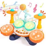 Kids Drum Kit - Toys for 1 Year Old Boys Girls Drum Set Baby Musical Instruments 1 Year Old Boys Girls, Gifts Babys Toys for 1 2 Year Old 12 Months for Toddlers Children