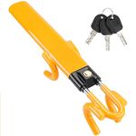 Tevlaphee Steering Wheel Lock Twin Bar, Steering Lock, Car Steering Wheel Locks, Car Lock Anti-Theft Device, High Visibility, Heavy Duty, Universal Fit, Adjustable Length,3 Keys