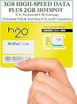 H2O Wireless U.S.A. SIM Card $20 Pl