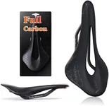 Full Carbon Bike Seat, Road Bike Saddle for Men Women Comfort Ergonomic Mountain Bike Seat Waterproof Replacement Saddles Comfy Cycling Rides for BMX MTB & City Road Shock Absorbing