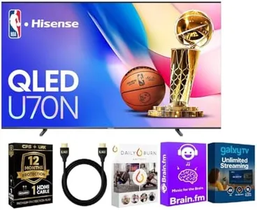 Hisense 100 in U70 Series 4K Ultra HD QLED Smart Google TV 2025 144Hz Dolby Vision HDR10+ FreeSync WiFi 6E Dolby Atmos Alexa Google Assistant w/HDMI Cable Streaming Bundle & 12 Mo CPS Protection