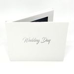 Talking Print 7" IPS HD Video Memory Book - 'Wedding Day' Silver Foiled on Cover - A5 Hard Backed Digital Photo Video Frame Brochure - Upload Your Video & Images to 4GB/4 Hours Video