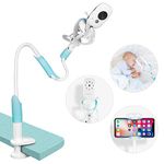 GHB Baby Monitor Holder Universal Baby Camera Holder Baby Monitor Camera Mount Stand with Flexible Hose and Adjustable Clip and Fixed Straps