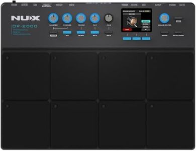 NUX DP-2000 8-Velocity Sensitive Independent Strike Percussion Pad with LED Lights, Digital Percussion Pad with UI Interactive Interface, Six On-Board Effects, Wavimport Function