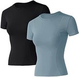 Loovoo WomenYoga Shirts Compression