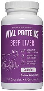 Vital Proteins Grass-Fed Desiccated Beef Liver Pills - (120 Capsules, 750mg Each)