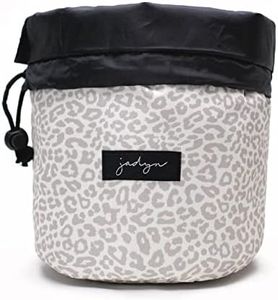 Jadyn Durable Cinch Top Makeup Organizer - Compact Travel Makeup Bag - 7 Interior Pockets for Cosmetics - Drawstring Toiletry Travel Bag for Women - Stylish New Colors - 6L Storage Capacity, Desert