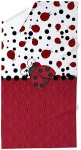 CafePress Ladybugs and Dots Large Novelty Printed Beach Towel 30"x60"