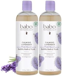 Babo Botanicals Calming 3-in-1 Shampoo, Bubble Bath & Wash with French Lavender and Organic Meadowsweet, Hypoallergenic, Vegan, For Babies and Kids - 2-Pack 15 oz.