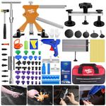 Super PDR Dent Puller Kit, 84 PCS Paintless Dent Repair Kit for Car, Body Repair Dent Removal Tools with LED Line Board, Dent Lifter, Bridge Puller, Slide Hammer T-Bar for Car Body Dents, TK0281