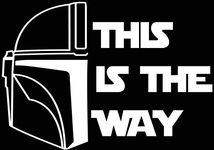 MAZ Distributions This is The Way Helmet Quote Decal Vinyl Sticker | Vinyl Decal Stickers for Cars, Trucks, Vans, and Laptops |White| MAZ- 383