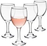 Juvale Stemmed Wine Glasses, Set of 4 for Housewarming Gift, Anniversary, Wedding (4.5 oz)