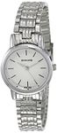 Sonata Quartz Analog White Dial Stainless Steel Strap Watch for Women-NR8976SM01W