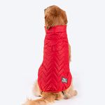 HUFT Cold Jackets for Dogs & Cats, Warm Winter Wear (Wintersong Red, 5XL)