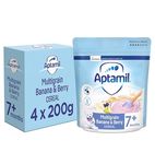 Aptamil Multigrain Banana and Berry Porridge Baby Food Cereal, 7+ Months, 200 g (Pack of 4)