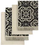 Olivia Rocco Luxury Moroccan Towel Set, 2 Bath Towels, 2 Hand Towels 100% Cotton 500GSM Super Soft Quick Dry and Highly Absorbent, 4 Piece Towel Set