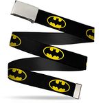 Buckle-Down Web Belt - Batman Outlines Black/White, Multicolor, 1.25" Wide - Fits up to 42" Pant Size